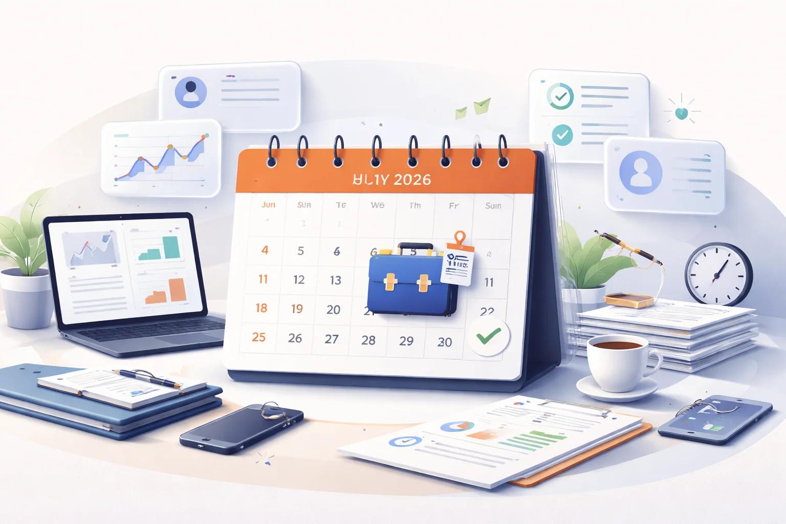 Calendar marking July 2026 and H-1B visa cap closure