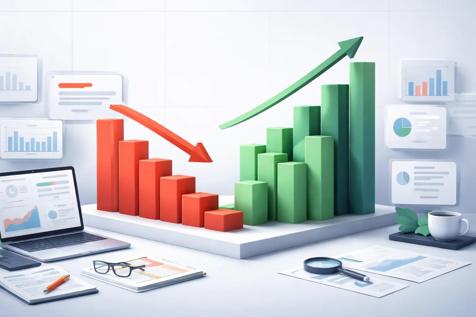 Visual representation of hiring freeze vs. growth areas in tech 2026